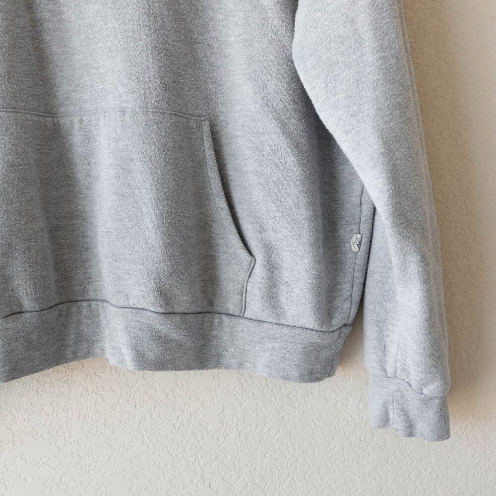 Magnolia Gray Hoodie Womens M French Script Made Usa Soft Pullover View 4